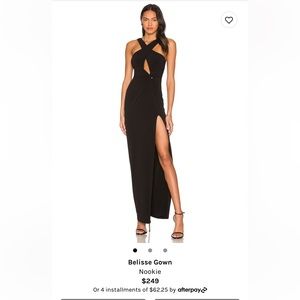 Black Nookie Belisse cut out Gown